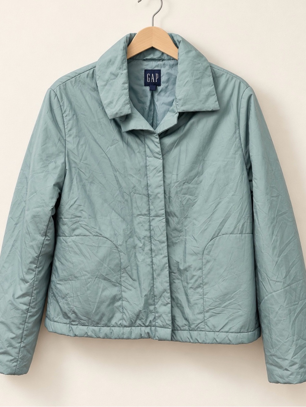 GAP Women's Light Sage Quilted Jacket size large